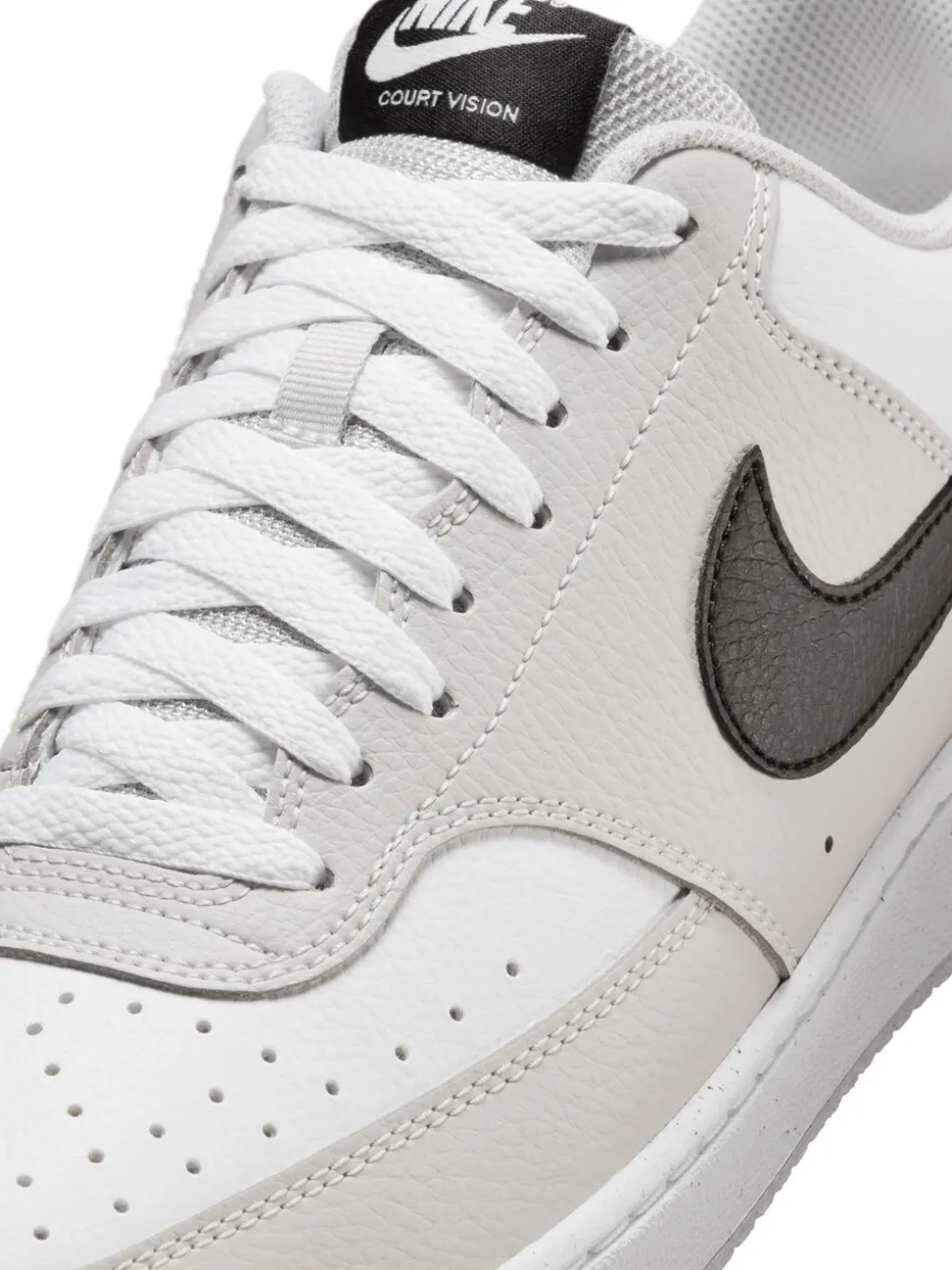 Grijs/wit - Nike Court Vision lage sneakers