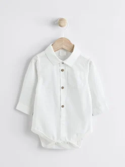 Grijs/wit - Set met bretelbroeken en Bodysuit van geweven katoen voor baby's (0mnd-3jr)