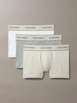 Grijs/wit/crème - Calvin Klein Heritage Cotton Stretch Boxer Briefs 3 Pack