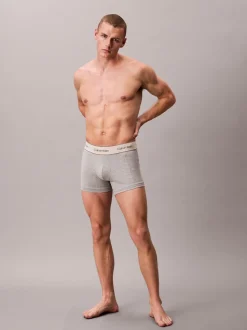 Grijs/wit/crème - Calvin Klein Heritage Cotton Stretch Boxer Briefs 3 Pack