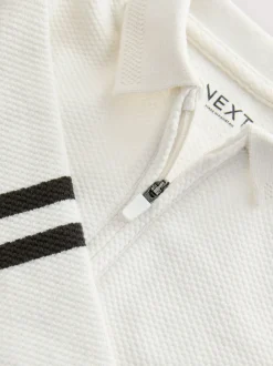 Grijs/witte rits - Set van poloshirt met lange mouwen en joggingbroek (3mnd-7jr)