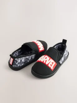 Grijs/zwart - Marvel pantoffels met omgevende zool