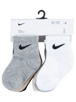 Grijs/zwart - Nike Infant Swoosh set van 6 paar sokken