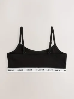 Grijs/zwart/wit - Set van 3 crop tops met bandjes (5 - 16 jr)
