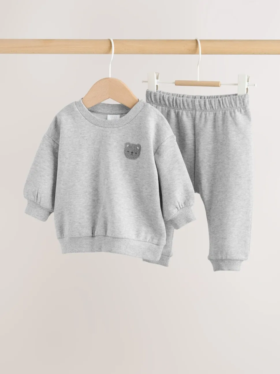 Grijze beer - Baby sweatshirt en joggingbroek set (0mnd-2jr)