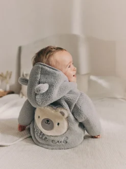Grijze beer - Knusse Borg Fleece Babyjack