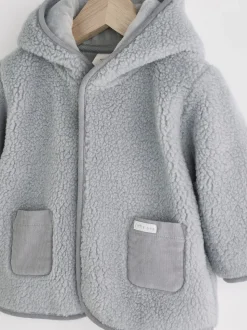 Grijze beer - Knusse Borg Fleece Babyjack
