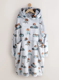 Grijze Charlie the Cockapoo - Oversized dekenhoody