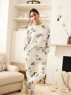 Grijze Charlie the Cockapoo - Pyjama met lange mouwen