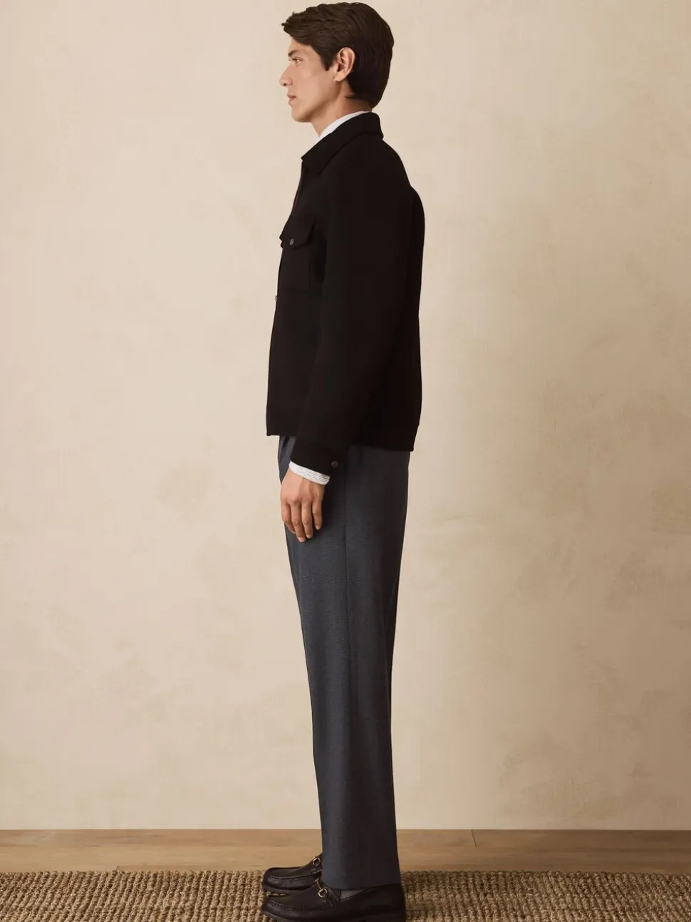 Grijze textuur - Straight fit - Smart Textured Trousers
