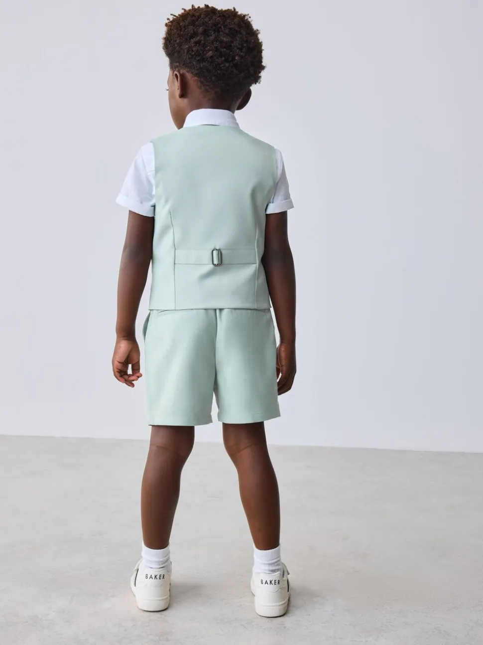 Groen - Baker By Ted Baker set van overhemd, gilet en short
