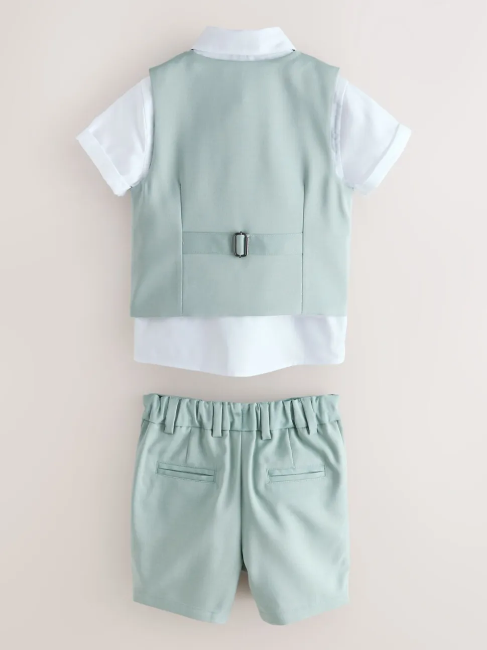 Groen - Baker By Ted Baker set van overhemd, gilet en short