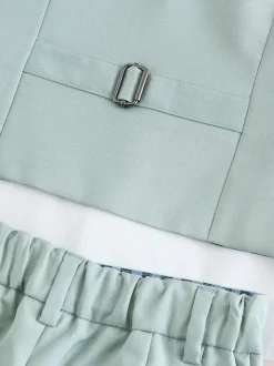 Groen - Baker by Ted Baker set van gilet, overhemd en broek