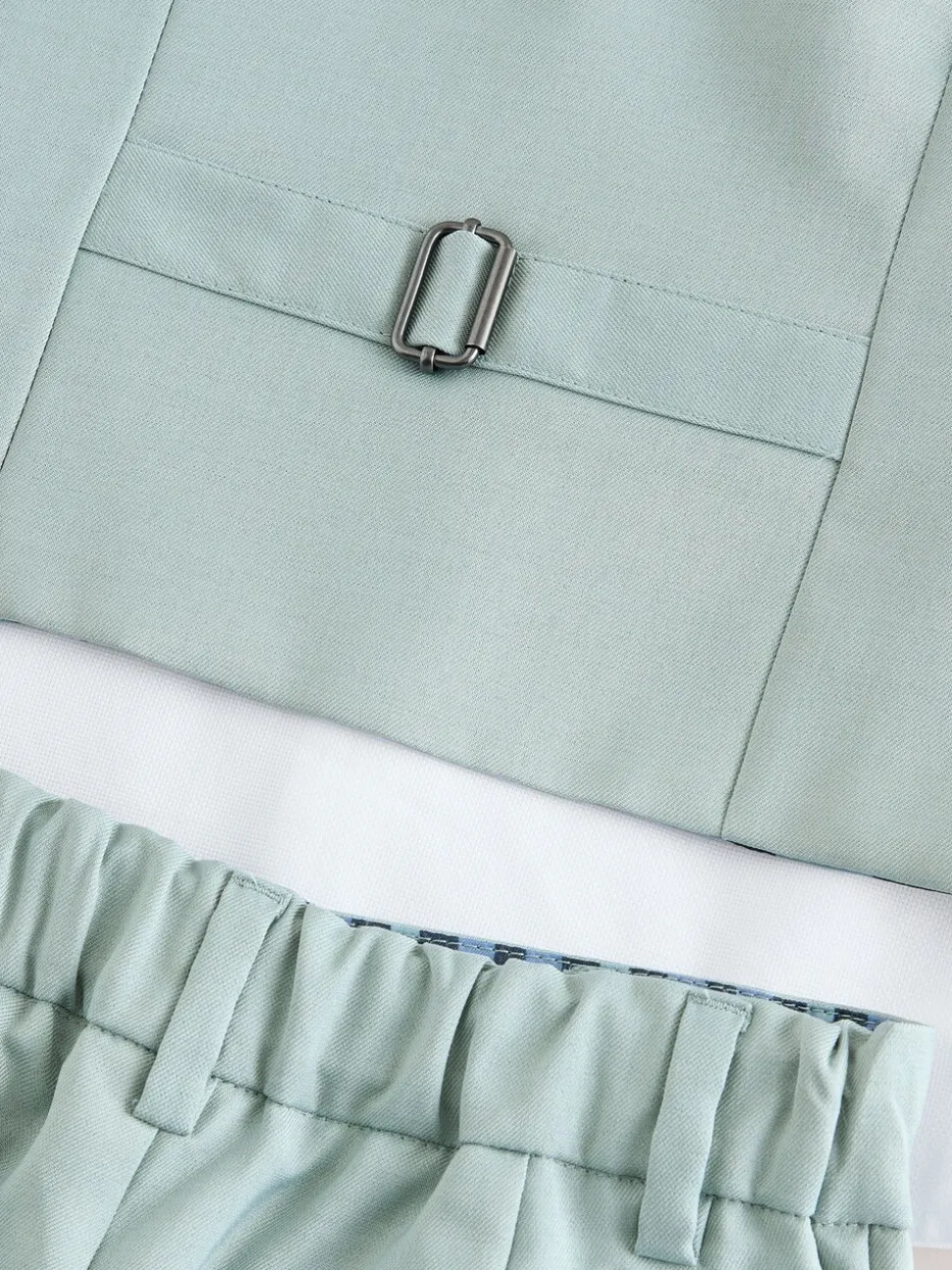 Groen - Baker by Ted Baker set van gilet, overhemd en broek