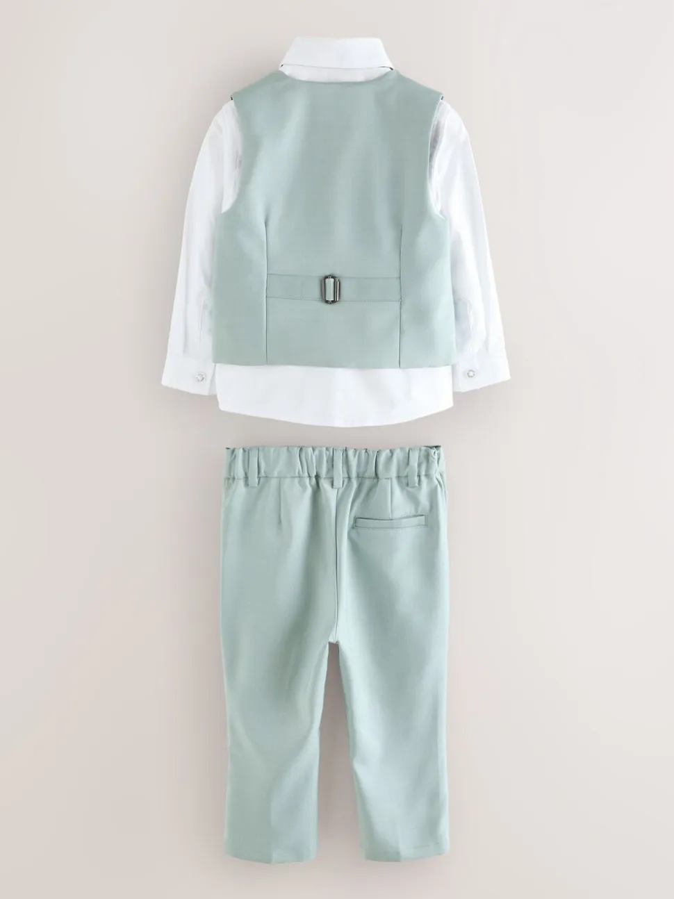 Groen - Baker by Ted Baker set van gilet, overhemd en broek