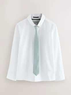 Groen - Baker by Ted Baker Waistcoat, Shirt And Tie Set