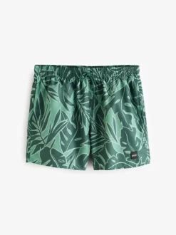 Groen - BOSS Piranha Printed Swim Shorts