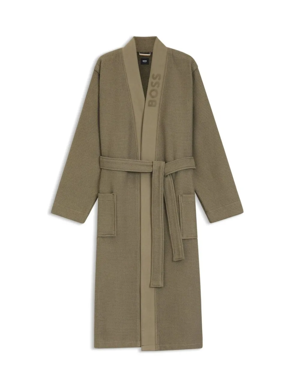 Groen - BOSS Waffle Logo Robe
