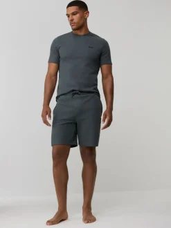 Groen - BOSS Waffle Shorts