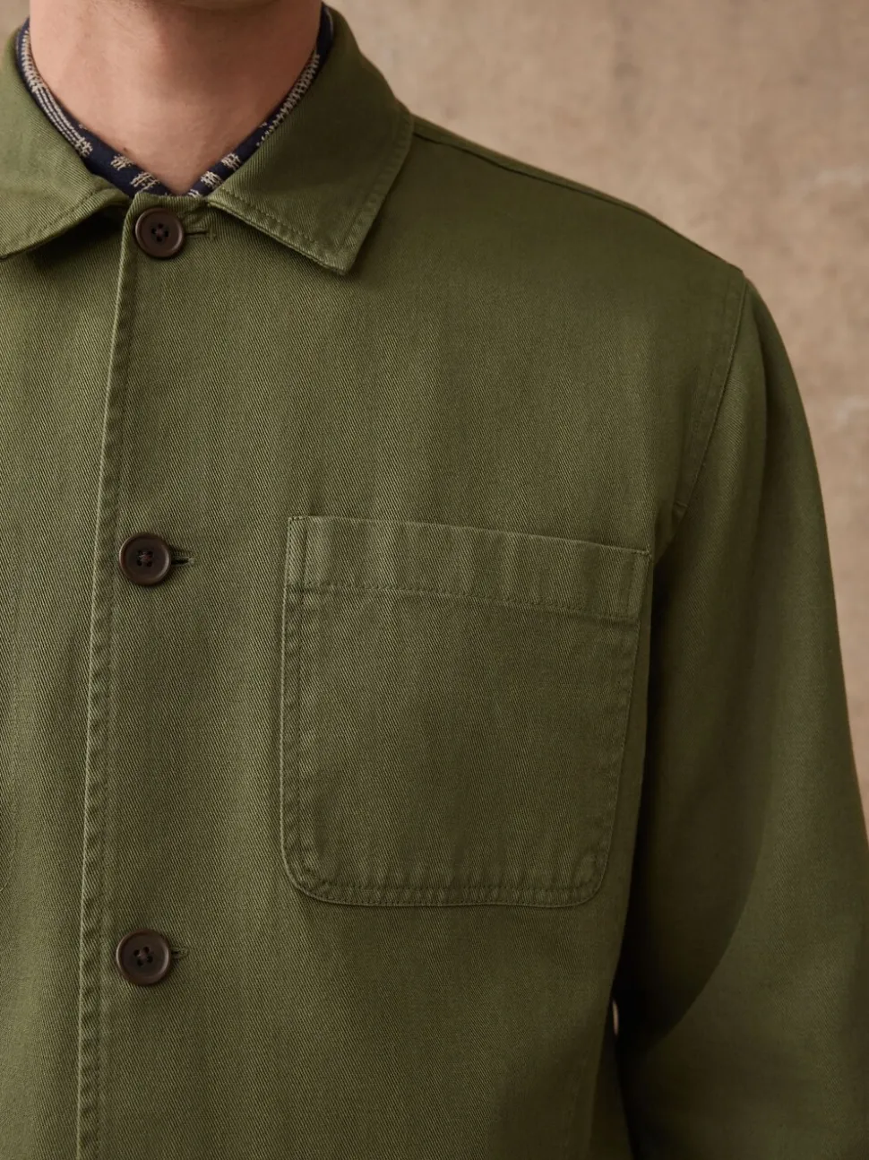 Groen - Chore Twill Shacket Overshirt