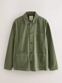 Groen - Chore Twill Shacket Overshirt