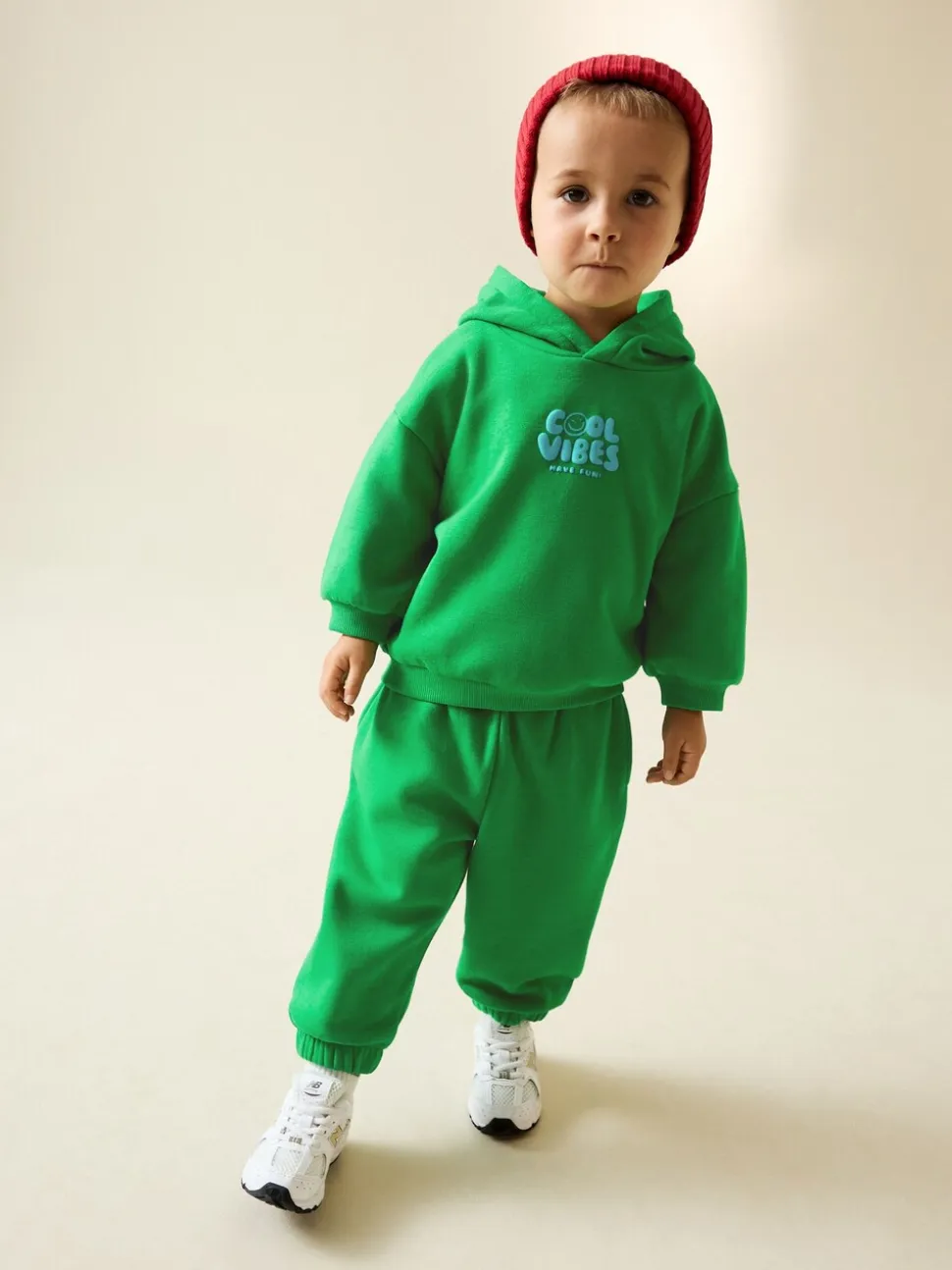 Groen - Cool Vibes Printed Hoodie and Joggers Set (3mths-7yrs)