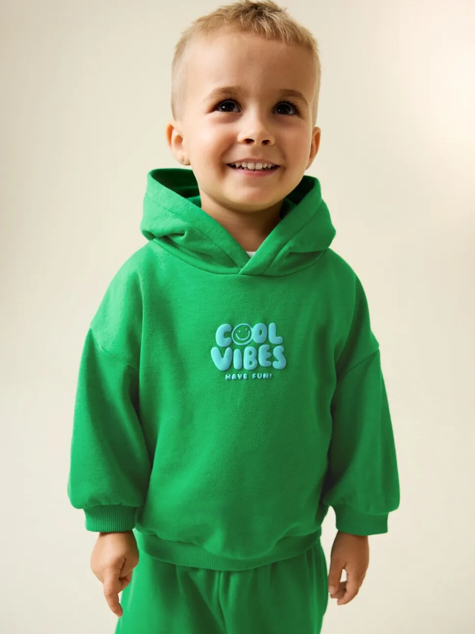 Groen - Cool Vibes Printed Hoodie and Joggers Set (3mths-7yrs)