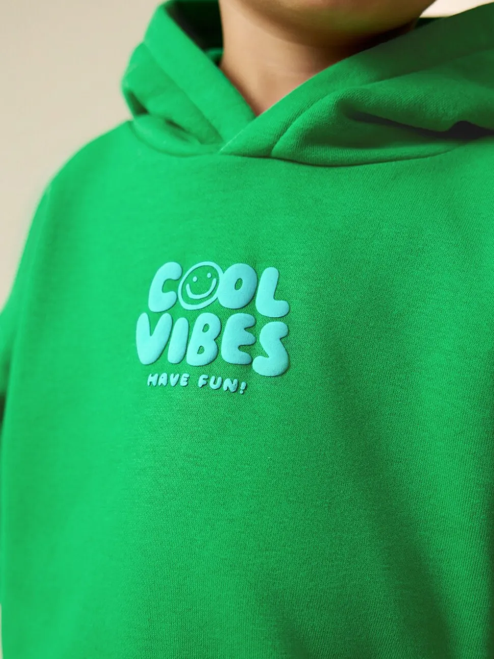 Groen - Cool Vibes Printed Hoodie and Joggers Set (3mths-7yrs)
