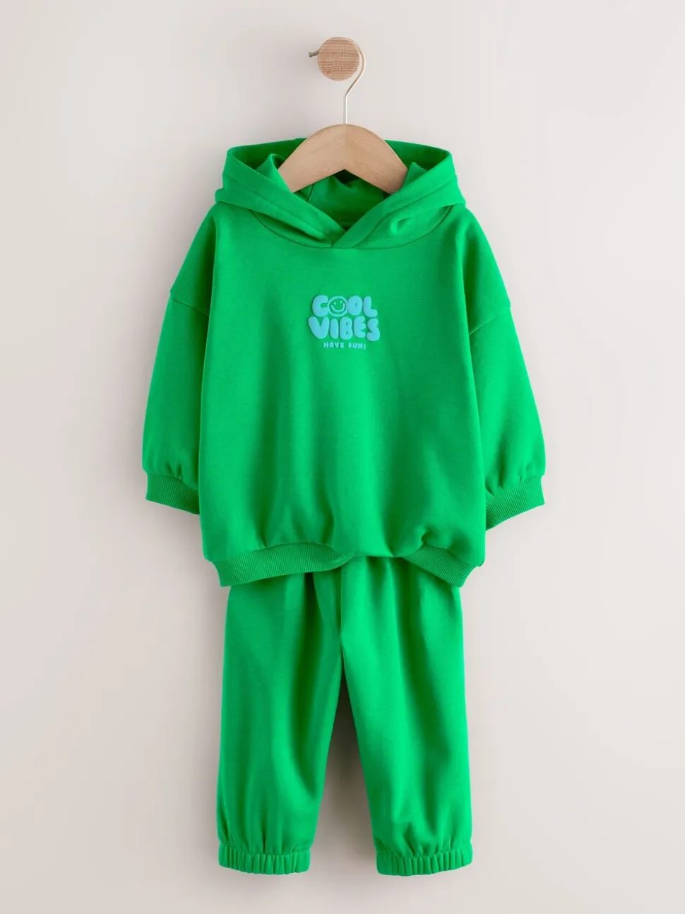 Groen - Cool Vibes Printed Hoodie and Joggers Set (3mths-7yrs)