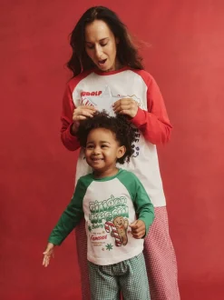 Groen - Cotton On Adult Matching Family Christmas Raglan Long Sleeve Pyjamas Set
