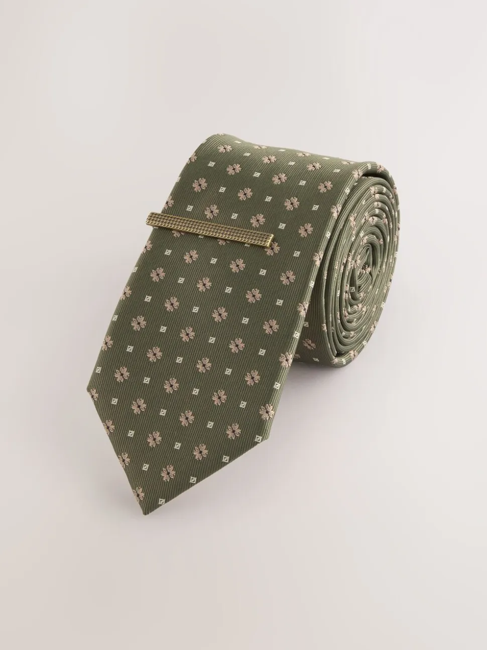 Groen - Das met patroon