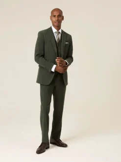 Groen - Enkele knoop - Skopes Dorsey Suit Tailored Fit Double Breasted Corduroy Jacket