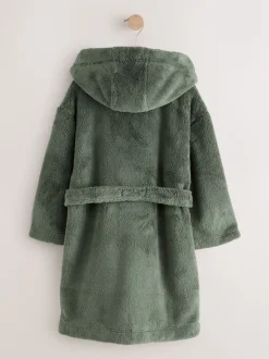 Groen - Fleece badjas (1,5-16jr)