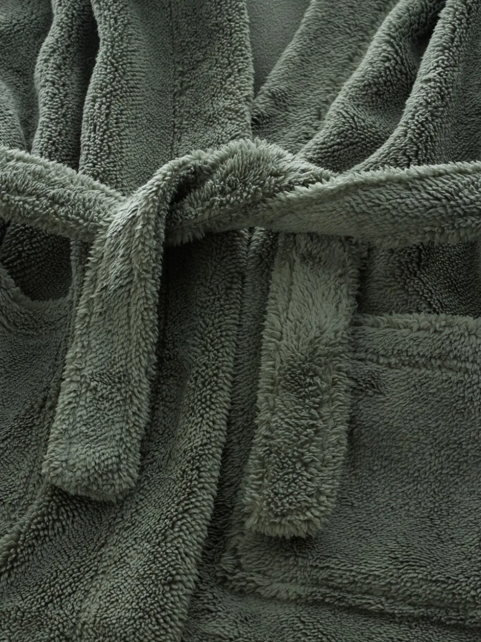 Groen - Fleece badjas (1,5-16jr)