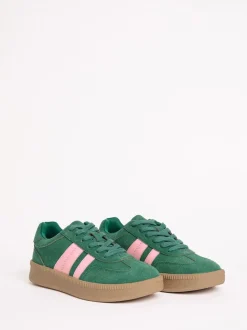 Groen - Friends Like These Lace Up Retro Gumsole Sports Trainers