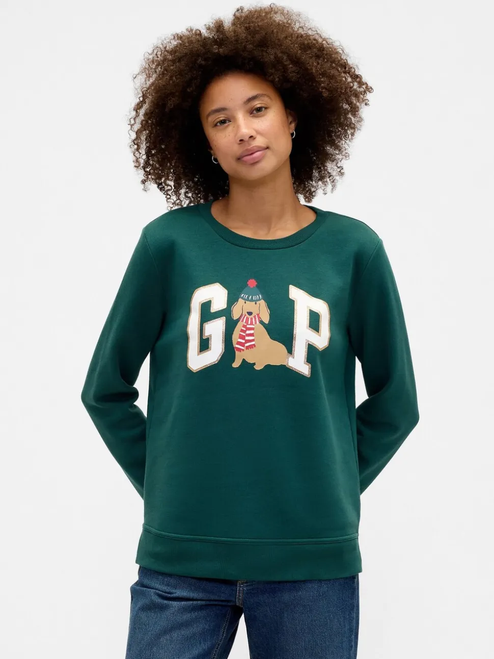 Groen - Gap - Relaxed sweatshirt met logo