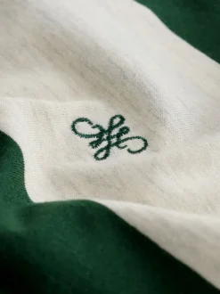 Groen - Jersey pyjamaset met strepen en korte mouwen