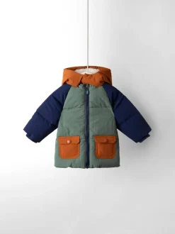 Groen - JoJo Maman Bébé Borg Lined Hooded Puffer Coat