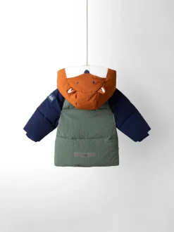 Groen - JoJo Maman Bébé Borg Lined Hooded Puffer Coat