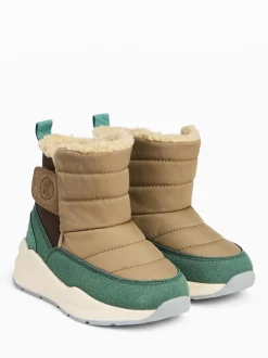 Groen - KIDLY by MORI Quilted Snow Boots