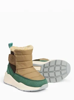 Groen - KIDLY by MORI Quilted Snow Boots