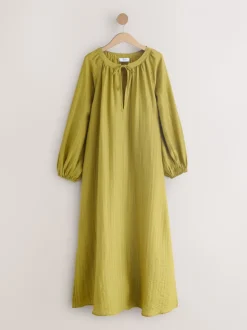 Groen - Long Sleeve Maxi Kaftan