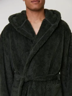 Groen - Loungeable Sherpa kamerjas met capuchon