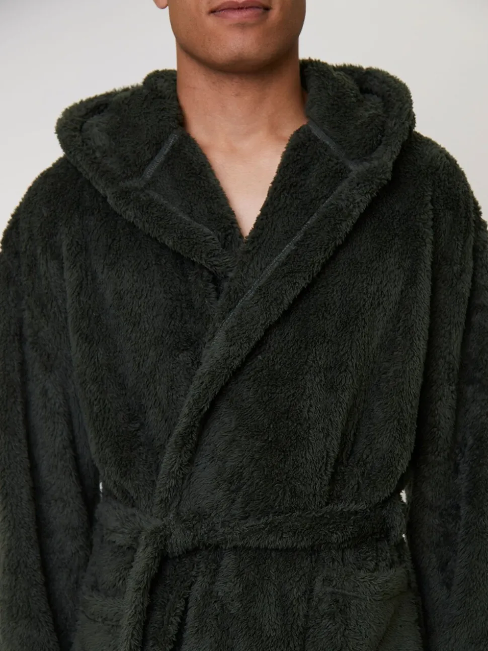 Groen - Loungeable Sherpa kamerjas met capuchon