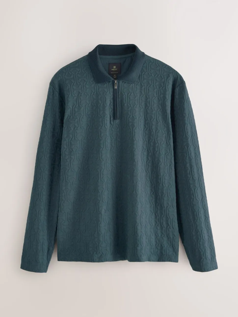 Groen - Modieus poloshirt met kwartrits