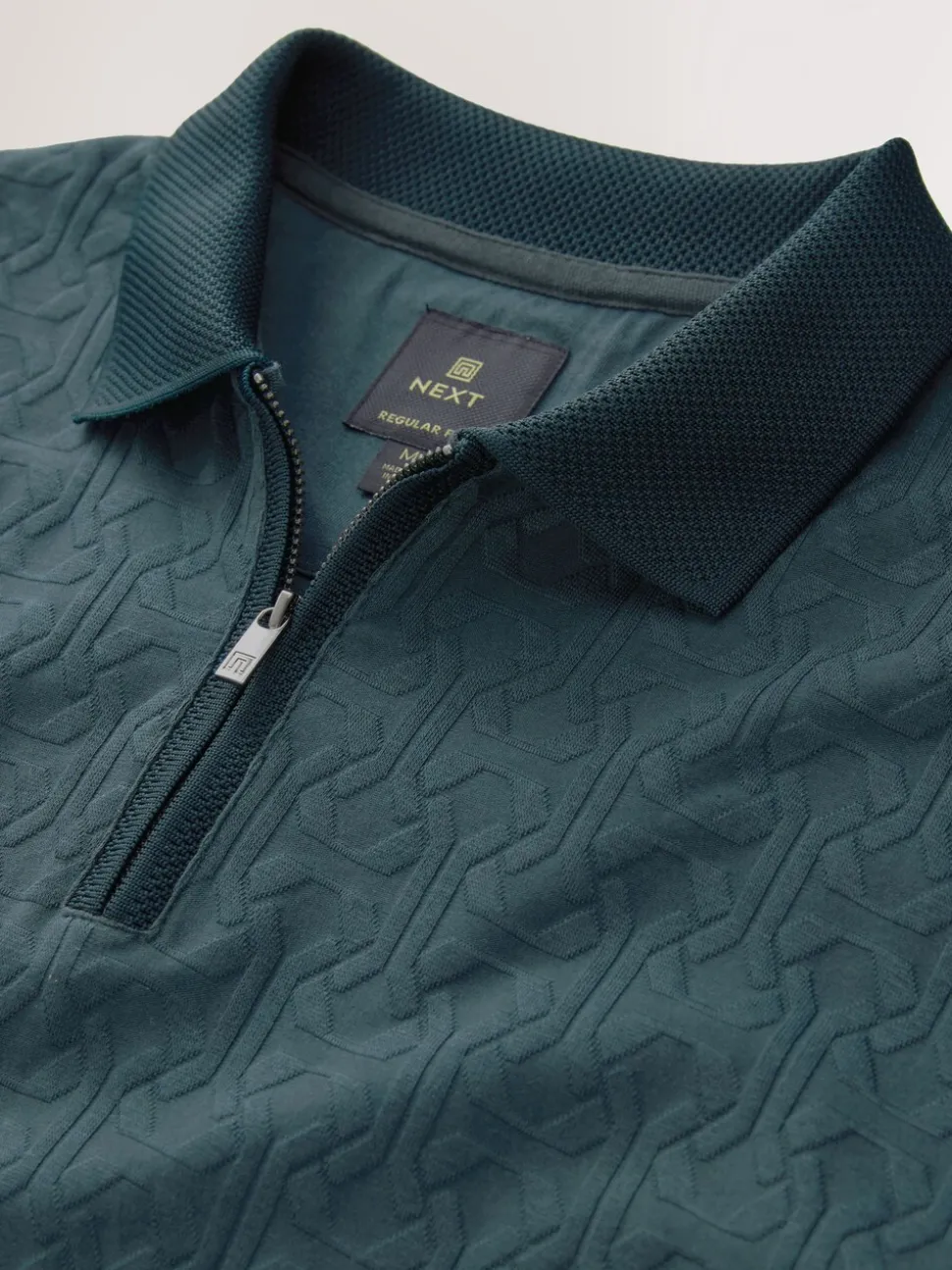 Groen - Modieus poloshirt met kwartrits
