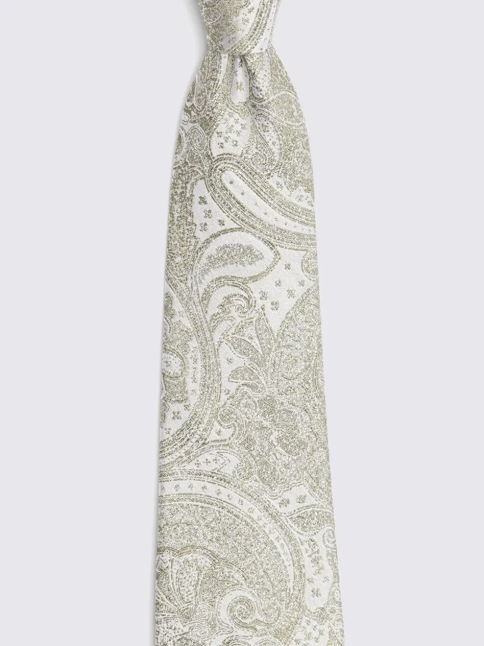 Groen - MOSS Bruiloft Paisley Stropdas