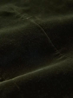 Groen - Normale Pasvorm - Signature Pontoglio Italiaanse fluwelen blazer met sjaalkraag