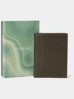 Groen - Osprey London - The Compass leren paspoorthouder