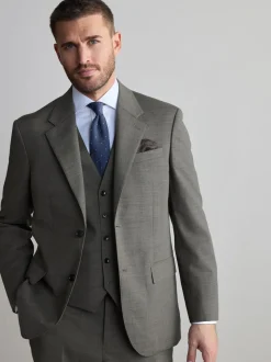 Groen - Regular Fit Signature Nova Fides 100% Italian Wool Suit Jacket
